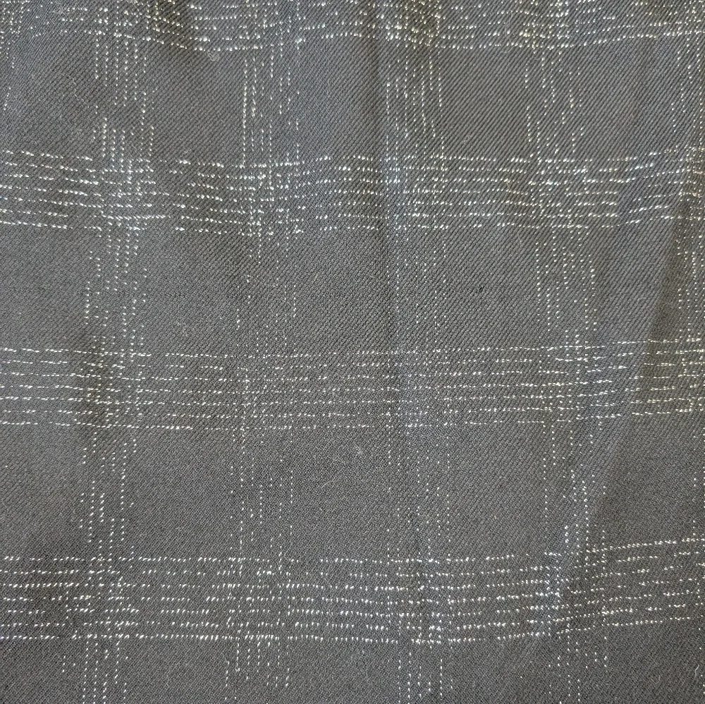 EUC Mossimo Stretch Sleeveless Black & Silver Midi Lined Dress Off Shoulder Sz 4 - Picture 4 of 11